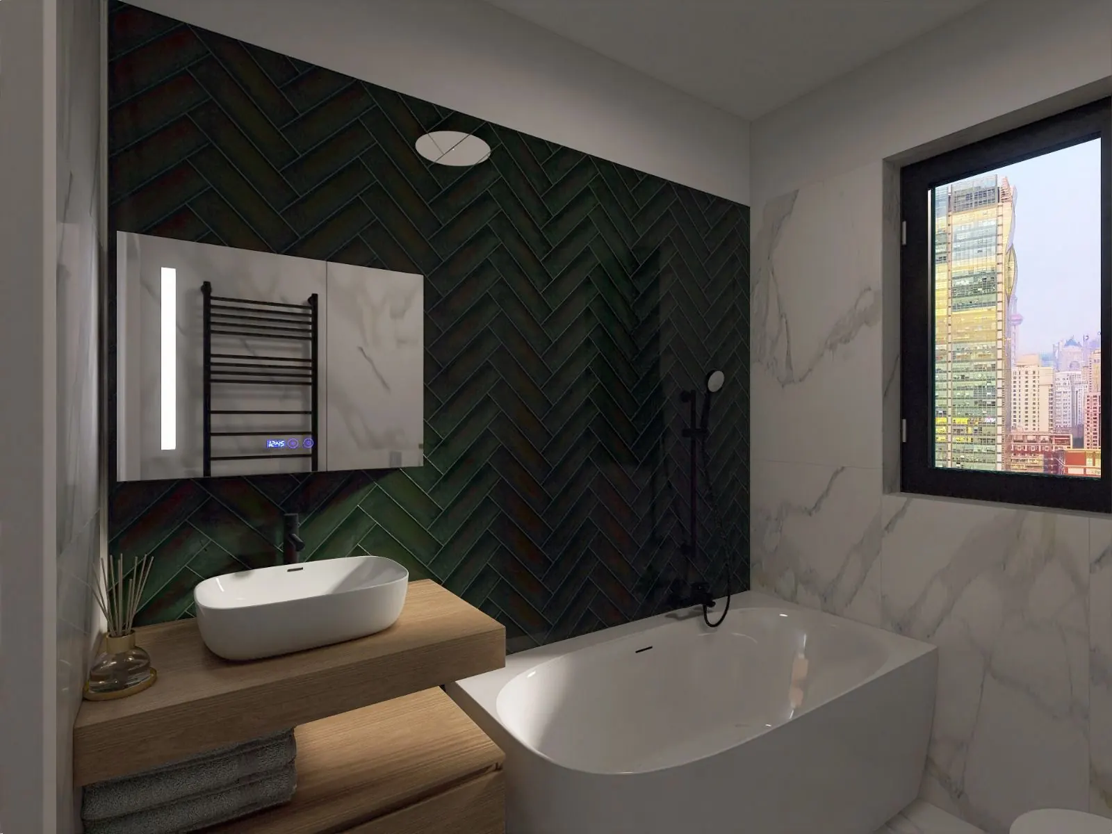 Bathroom fitted out in a BNX project